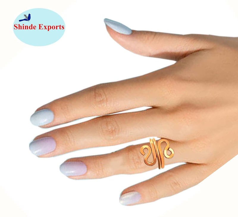 SHINDE EXPORTS Designing Pure Copper magnetic ring for men and women 8mm - Image 2