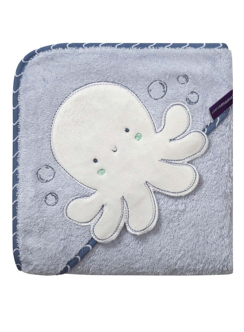 كليفاماما منشفة استحمام للأطفال من بامبو مريلة - أزرق - Image 2