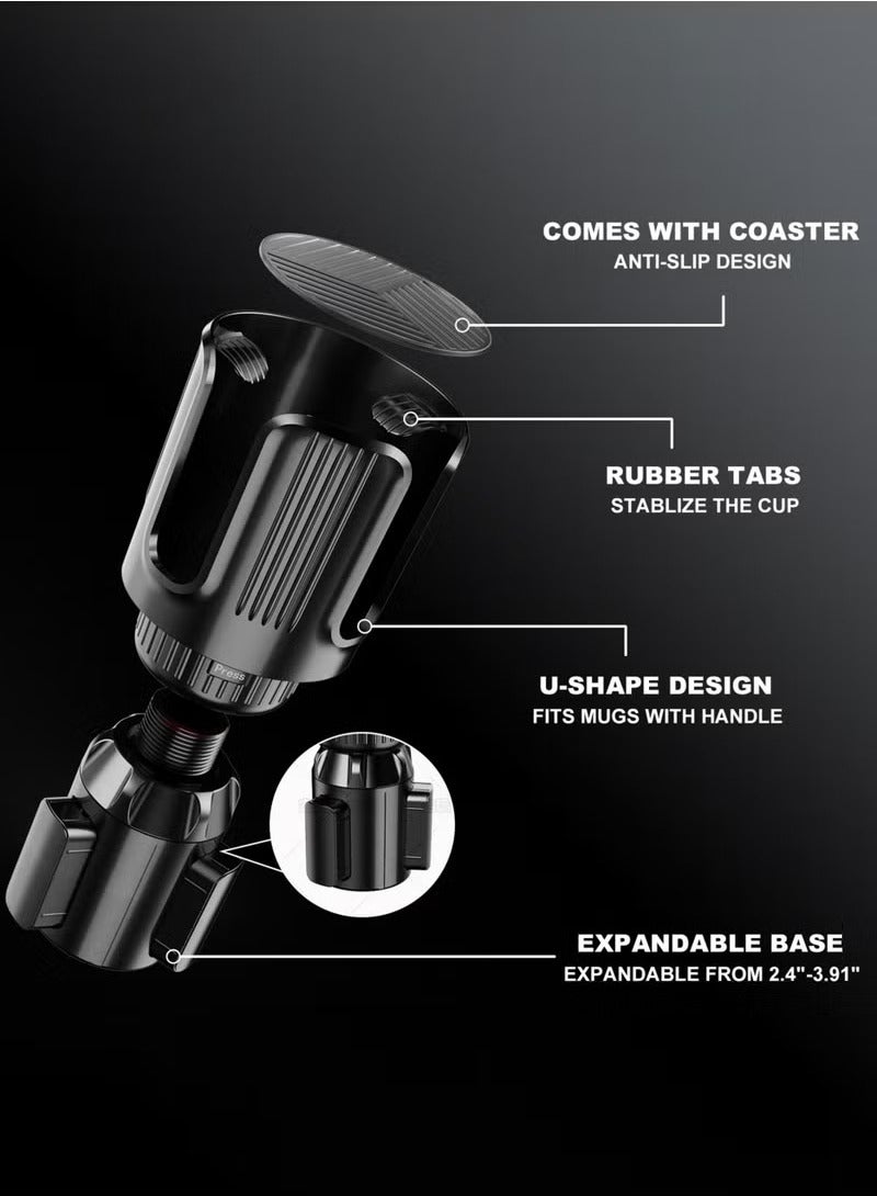 General Cup Holder Phone Mount for Car Adjustable Cup Holder Base Compatible With Most Cars & Smart Phones  - Image 3