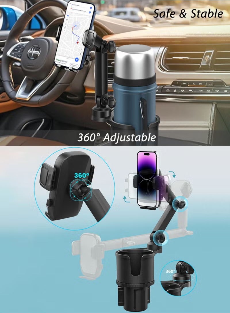 General Cup Holder Phone Mount for Car Adjustable Cup Holder Base Compatible With Most Cars & Smart Phones  - Image 5