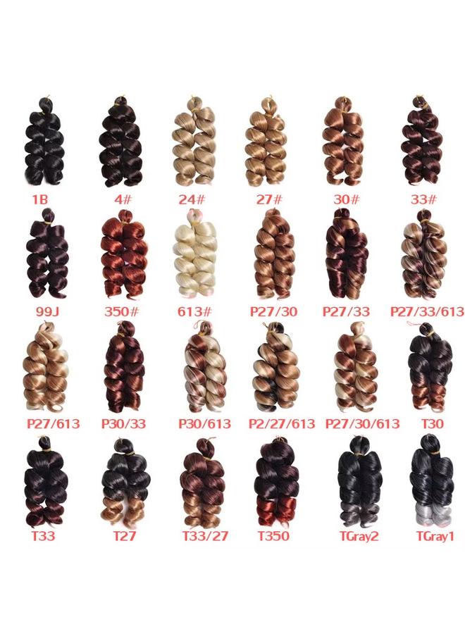 Bluejw African Wig Women's Loose Curl Crochet Hair French Spiral Curl Chemical Fiber Wig Extending Hair Short Curly Hair Wig - Image 5