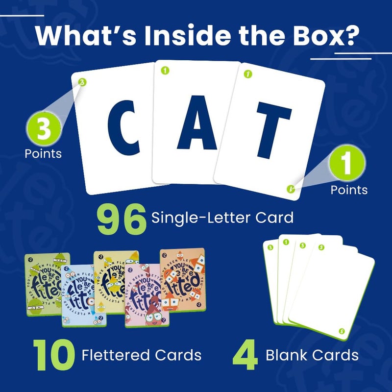 BINCA Fletter - Word Game  Educational Card Games  8 Year Old Girl Birthday Gifts  Fun Fast-Paced Vocabulary Challenge for Game Night  Gifts for Boys & Girls Ages 7  8  9  10 - Image 2