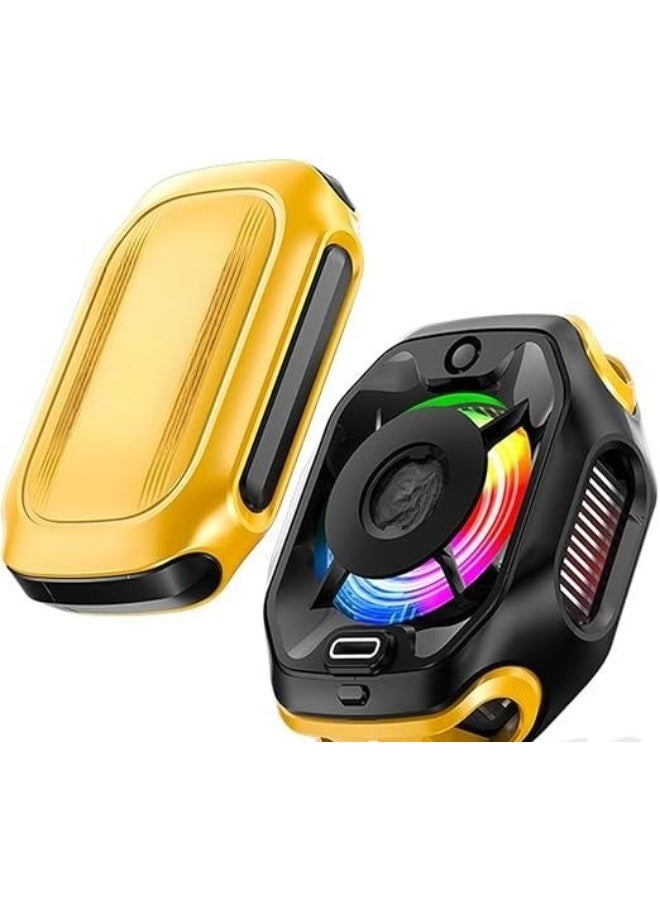 Mobile Phone Cooler with Digital Display & RGB Light – Portable Semiconductor Radiator Fan with Battery Pack for Gaming & Live Streaming - Image 1