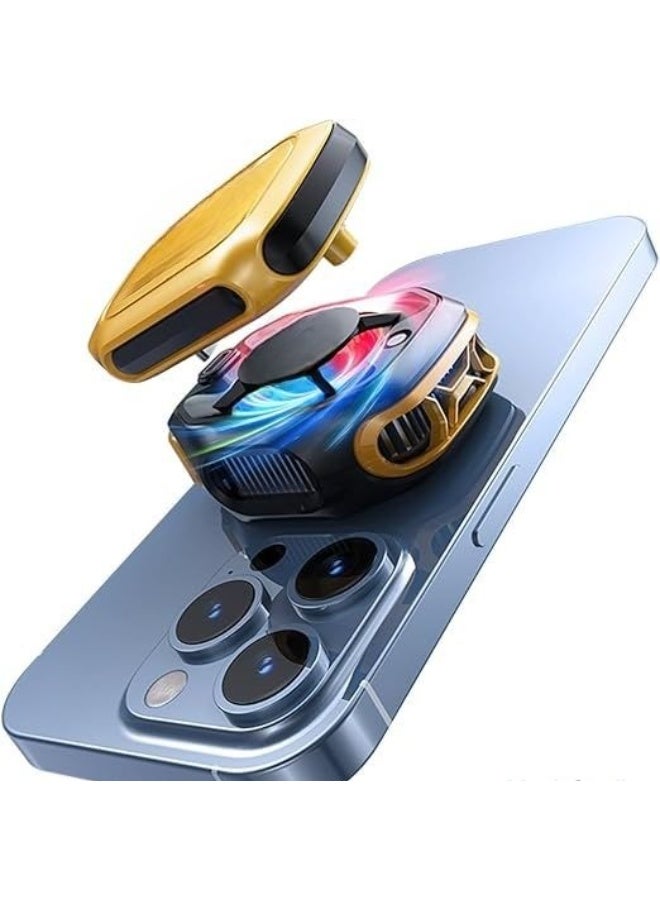 Mobile Phone Cooler with Digital Display & RGB Light – Portable Semiconductor Radiator Fan with Battery Pack for Gaming & Live Streaming - Image 2