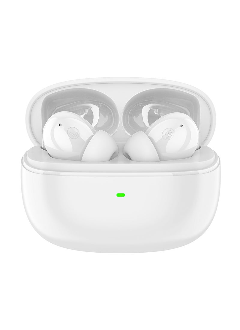 Cellairis - VOGUE P TWS Wireless Earbuds, (ANC) ACTIVE NOISE CANCELLATION, ENC ENVIRONMENTAL NOISE CANCELLATION, In-Ear Bluetooth V5.3 + EDR, WATER RESISTANT (IPX4) , Light-Weight Earphones - White - Image 1