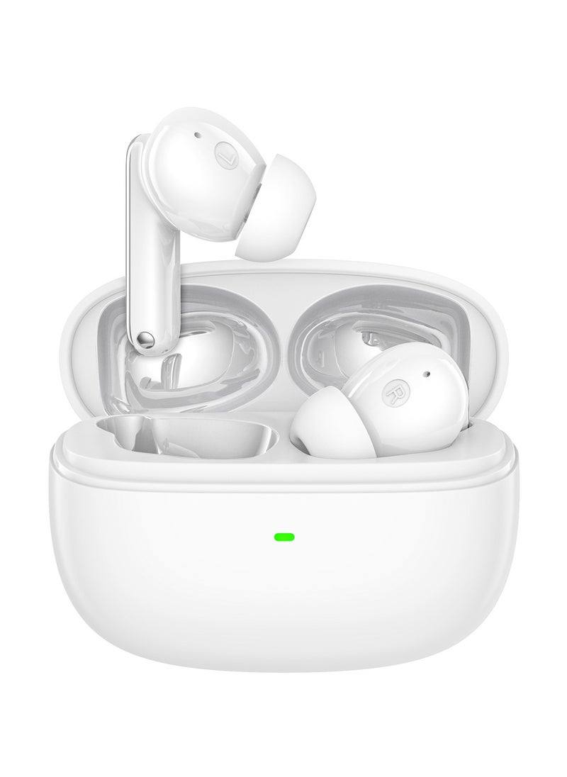 Cellairis - VOGUE P TWS Wireless Earbuds, (ANC) ACTIVE NOISE CANCELLATION, ENC ENVIRONMENTAL NOISE CANCELLATION, In-Ear Bluetooth V5.3 + EDR, WATER RESISTANT (IPX4) , Light-Weight Earphones - White - Image 1