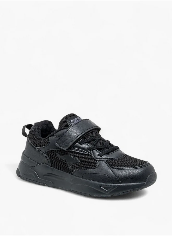 kangaROOS Boys' Textured Sports Shoes with Hook and Loop Closure