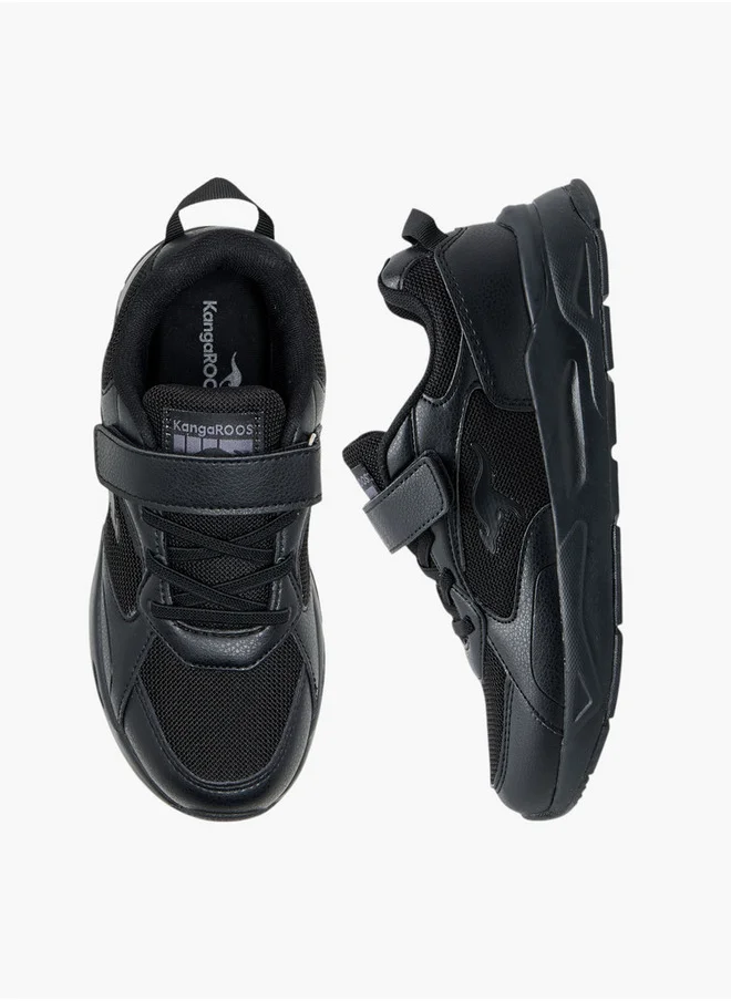 kangaROOS Boys' Textured Sports Shoes with Hook and Loop Closure