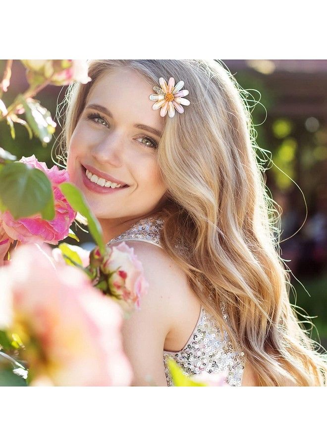 ANNACREATIONS 8 Piece Korean Style Flower Metal Hair Lock Pin Hair Clips Hair Accessories For Women & Girls - Image 4