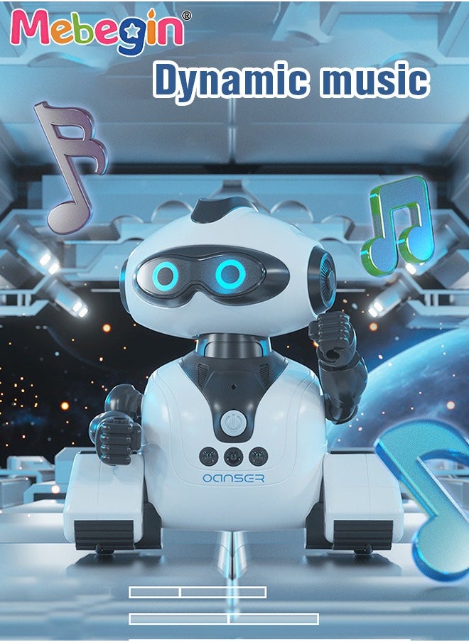MEBEGIN - Robot Toy with Flexible Joints and Gesture Sensing, Remote Control Robot Toy, Rechargeable RC Robot with Dynamic Music, Popular Science and Intelligent Programming, Creative Moving Toy with Cute Appearance, Ideal Gift for Kids Aged 8+ - Image 1