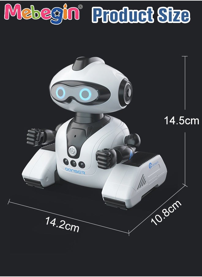 MEBEGIN - Robot Toy with Flexible Joints and Gesture Sensing, Remote Control Robot Toy, Rechargeable RC Robot with Dynamic Music, Popular Science and Intelligent Programming, Creative Moving Toy with Cute Appearance, Ideal Gift for Kids Aged 8+ - Image 1