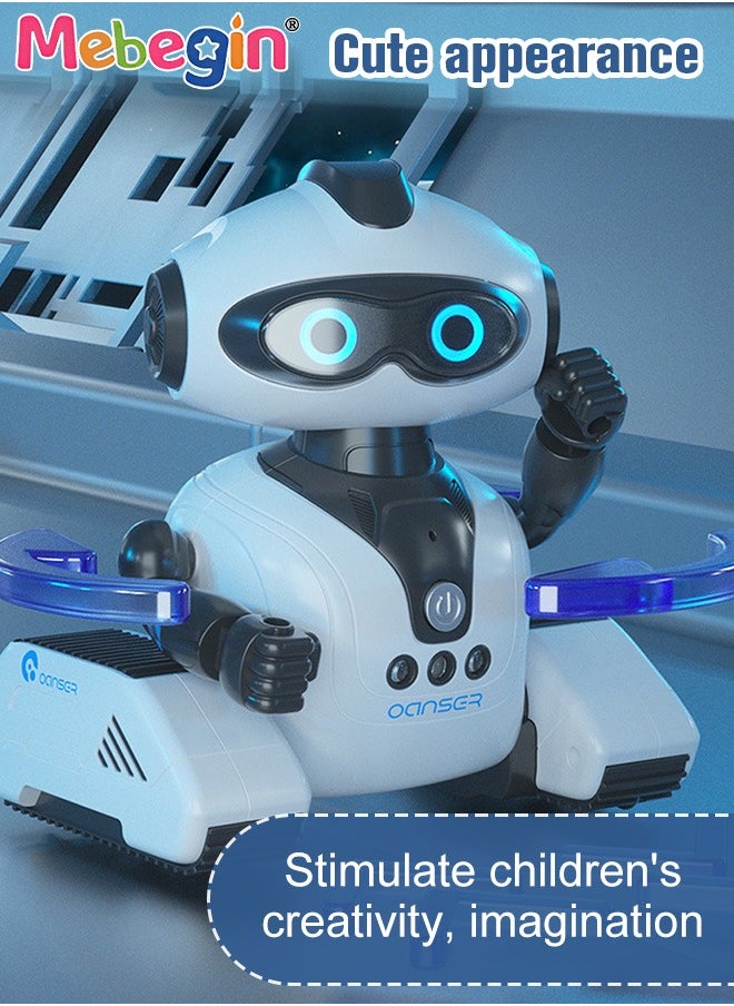 MEBEGIN - Robot Toy with Flexible Joints and Gesture Sensing, Remote Control Robot Toy, Rechargeable RC Robot with Dynamic Music, Popular Science and Intelligent Programming, Creative Moving Toy with Cute Appearance, Ideal Gift for Kids Aged 8+ - Image 1
