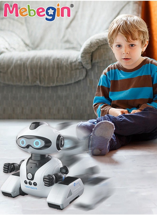 MEBEGIN - Robot Toy with Flexible Joints and Gesture Sensing, Remote Control Robot Toy, Rechargeable RC Robot with Dynamic Music, Popular Science and Intelligent Programming, Creative Moving Toy with Cute Appearance, Ideal Gift for Kids Aged 8+ - Image 1