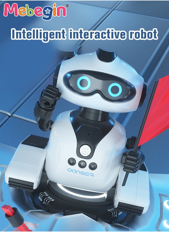 MEBEGIN - Robot Toy with Flexible Joints and Gesture Sensing, Remote Control Robot Toy, Rechargeable RC Robot with Dynamic Music, Popular Science and Intelligent Programming, Creative Moving Toy with Cute Appearance, Ideal Gift for Kids Aged 8+ - Image 1
