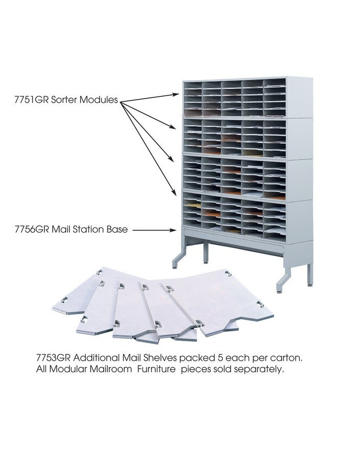 سافكو المنتجات 7753Gr EZ Sort Mail Station صواني بريد إضافية للاستخدام مع وحدة الفرز، تباع منفصلة، باللون الرمادي - Image 2