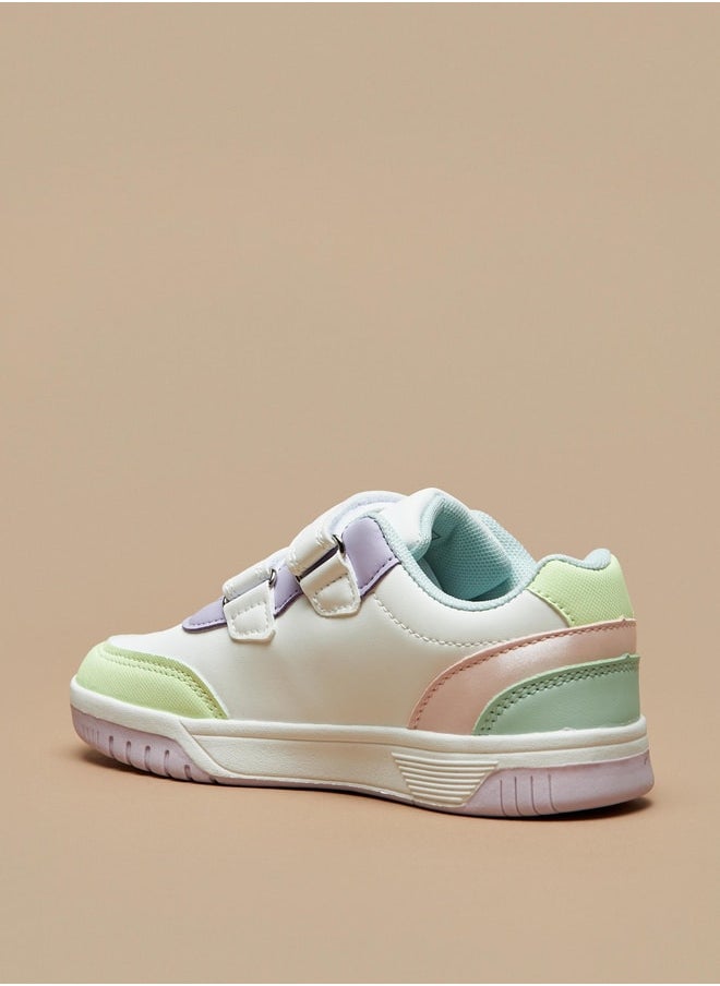 Flora Bella By Shoexpress - Girls Panelled Sneakers with Hook and Loop Closure - Image 1