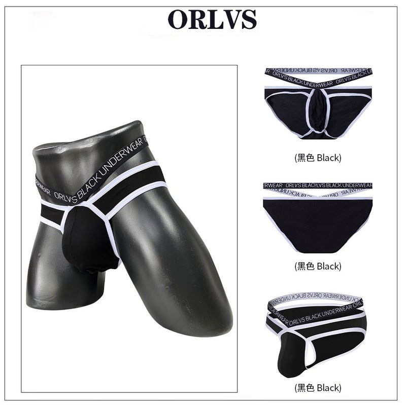 ORLVS Men's Modal Sports Trunk with Pouch, V-Shape, Double  Waistband