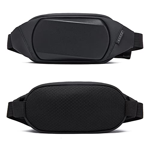 BANGE Water Resistant TPU Unisex Travel Crossbody Sling Bag Chest Pack (Black) - Image 3