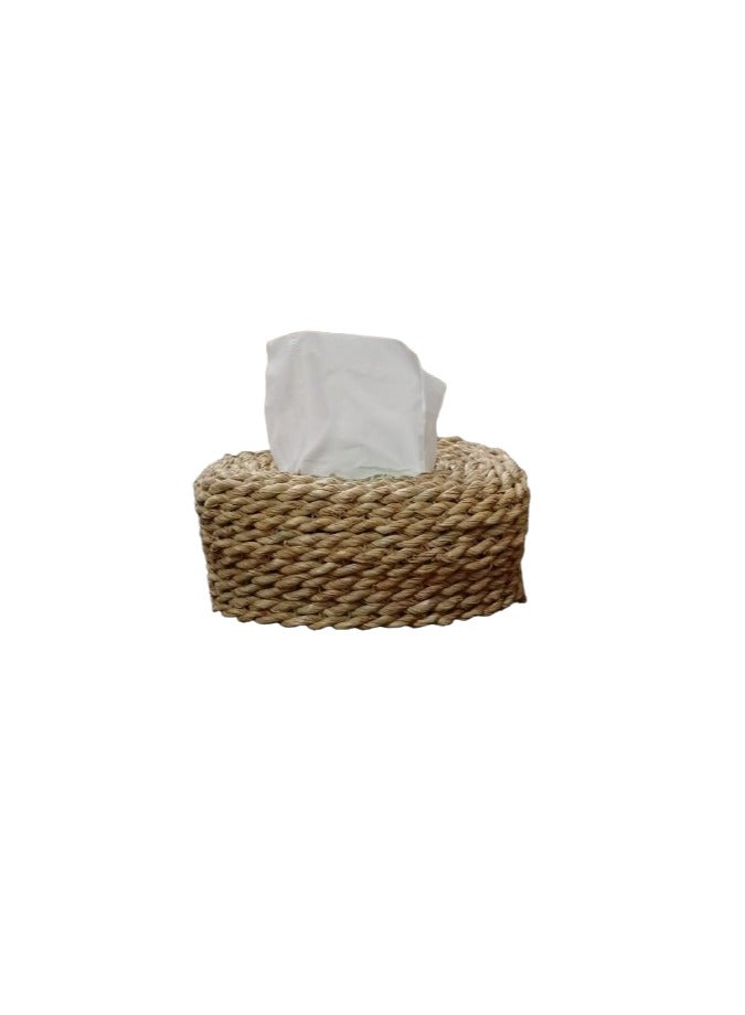 Natural  Decorative Rectangular wicker Tissue Cover Box - Image 3
