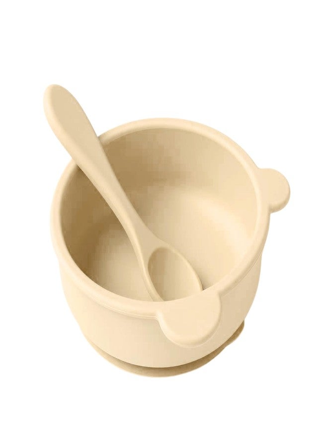 TAG24 Silicone Baby Feeding Bowl and Spoon Set for Babies with Suction Base, BPA-Free, Non-Slip, Safe for Infants and Toddlers Mealtime (Yellow) - Image 3