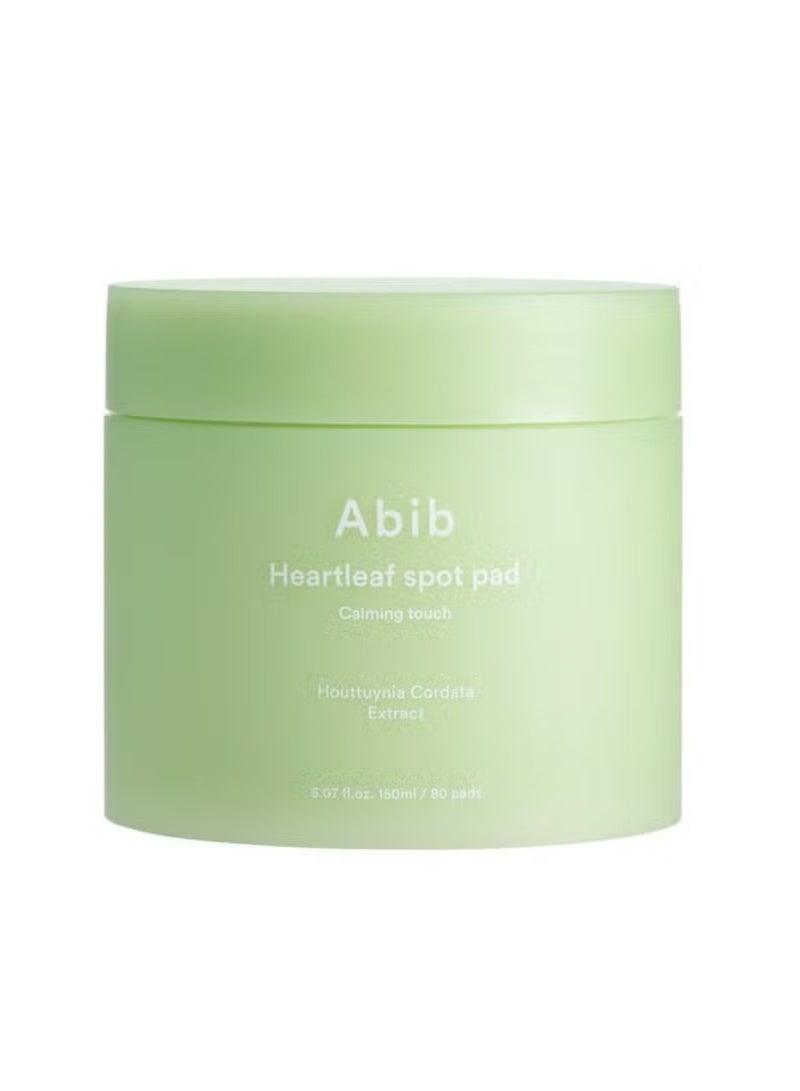 Abib Heartleaf Spot Pad Calming Touch 80 Pads Toner Pads for Face Redness Relief Instant Calming Moisturizing Facial Toner Light Texture Easy to use