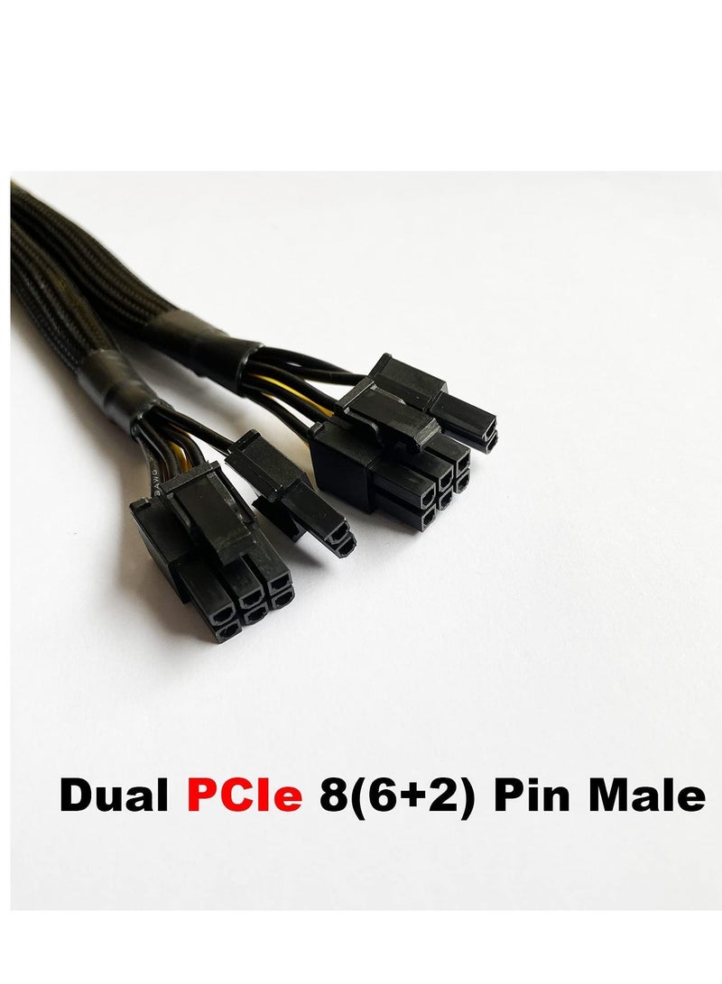 GPU VGA PCI e 8 Pin Female to Dual 8 6 2 Pin Male PCI Express Adapter Braided Sleeved Splitter Power Cable 9 inch 6 Pack - Image 5