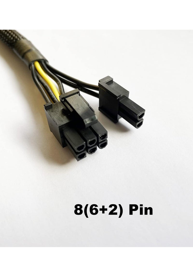 GPU VGA PCI e 8 Pin Female to Dual 8 6 2 Pin Male PCI Express Adapter Braided Sleeved Splitter Power Cable 9 inch 6 Pack - Image 3