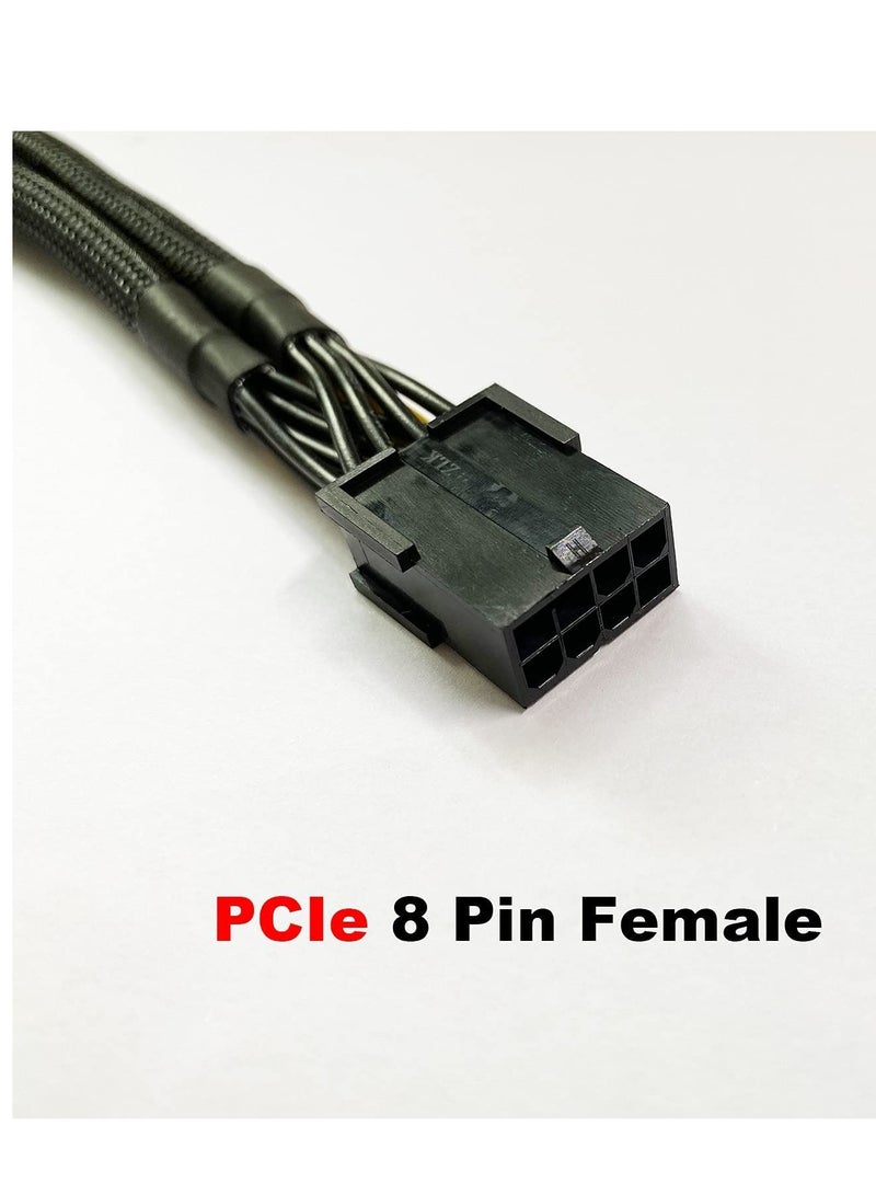 GPU VGA PCI e 8 Pin Female to Dual 8 6 2 Pin Male PCI Express Adapter Braided Sleeved Splitter Power Cable 9 inch 6 Pack - Image 4