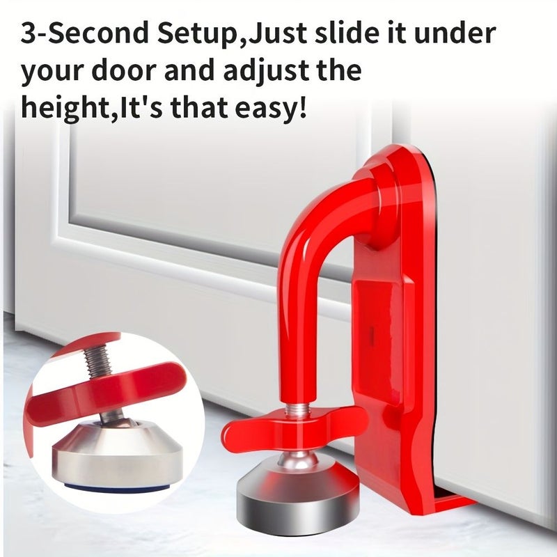 Heavy Duty Door Stopper Anti Theft Portable Metal Security Wedge With Pouch - Image 3