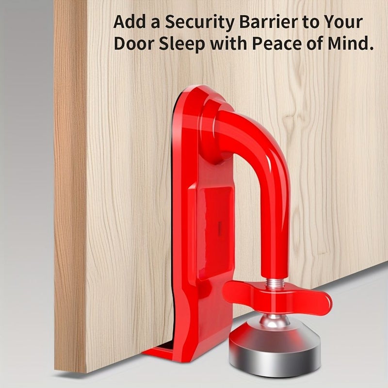 Heavy Duty Door Stopper Anti Theft Portable Metal Security Wedge With Pouch - Image 2