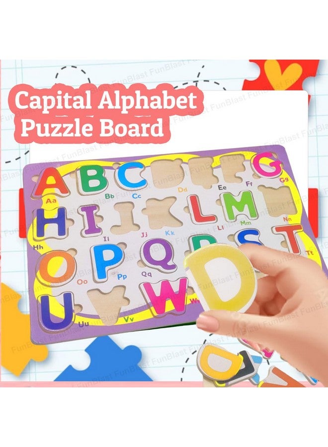 FunBlast Alphabet Learning Board for Kids - A B C Learning Toys for Children, Montessori Toys, Educational Learning Letters Puzzle Toys for 3+ Year Old Kids - Multicolor - Image 3
