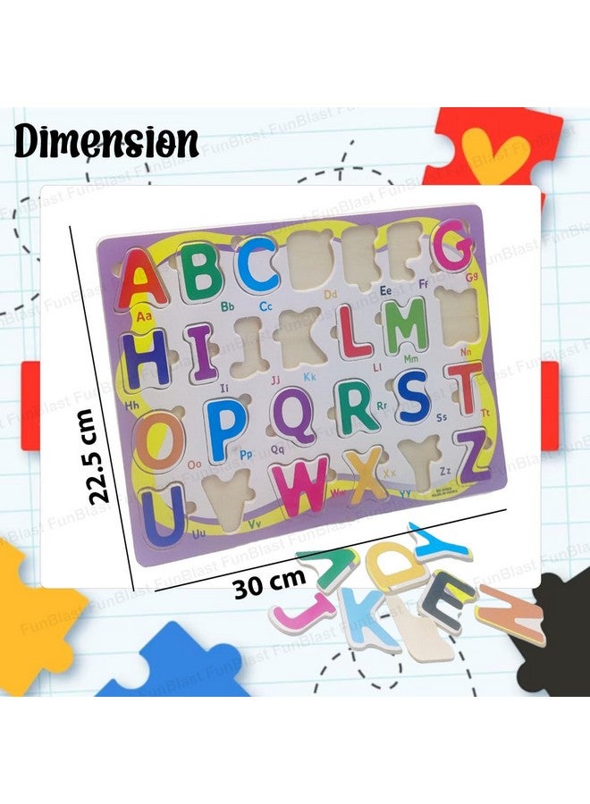 FunBlast Alphabet Learning Board for Kids - A B C Learning Toys for Children, Montessori Toys, Educational Learning Letters Puzzle Toys for 3+ Year Old Kids - Multicolor - Image 2