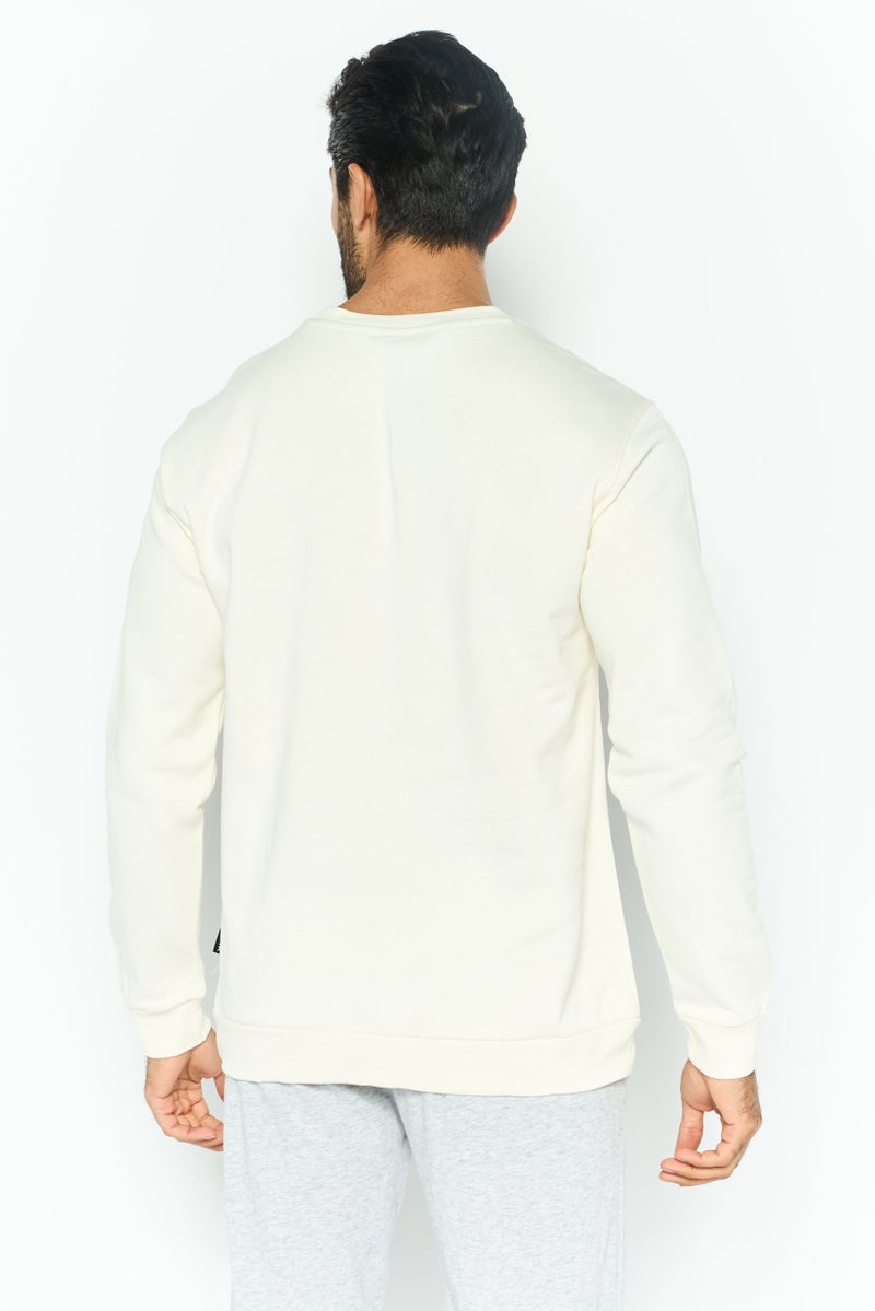 Hurley Men Sportswear Fit Long Sleeve Outdoor Sweatshirt, Off White  - Image 4