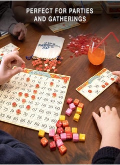 Generic Tombola - Board Game  The Italian Game of Chance for Family, Friends and Large Parties Up to 24 Players  Includes Calling Board, 90 Tombolini Tiles, 24 Double-Sided Cards and 360 Chips  - Image 5