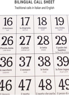 Generic Tombola - Board Game  The Italian Game of Chance for Family, Friends and Large Parties Up to 24 Players  Includes Calling Board, 90 Tombolini Tiles, 24 Double-Sided Cards and 360 Chips  - Image 4