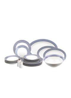 Hic Porcelain Dinner Set Blue Design With Gold Line 24 Pcs  - Image 1