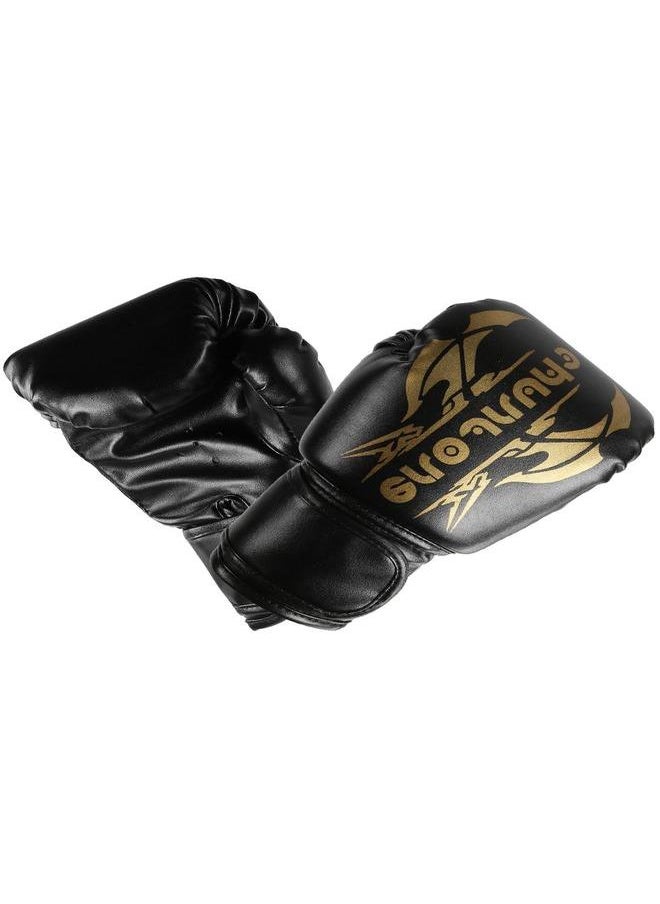 Thoraya 1 Pair Boxing Gloves Sanda Boxglove Kenpo Training Practicing Equipments for Adult Childrenblack  - Image 1
