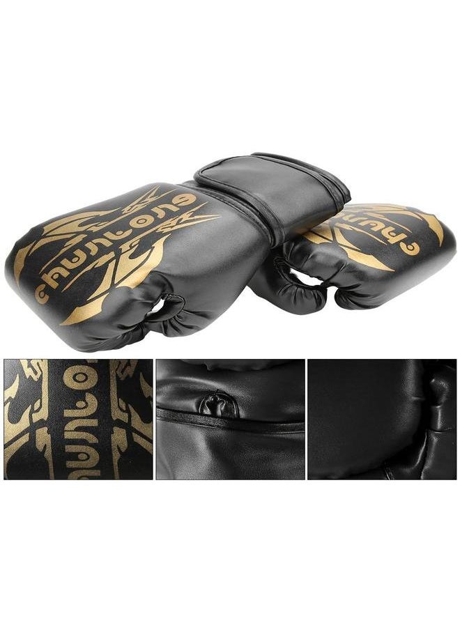 Thoraya 1 Pair Boxing Gloves Sanda Boxglove Kenpo Training Practicing Equipments for Adult Childrenblack  - Image 5