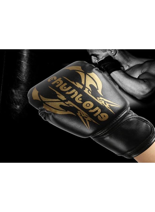 Thoraya 1 Pair Boxing Gloves Sanda Boxglove Kenpo Training Practicing Equipments for Adult Childrenblack  - Image 3