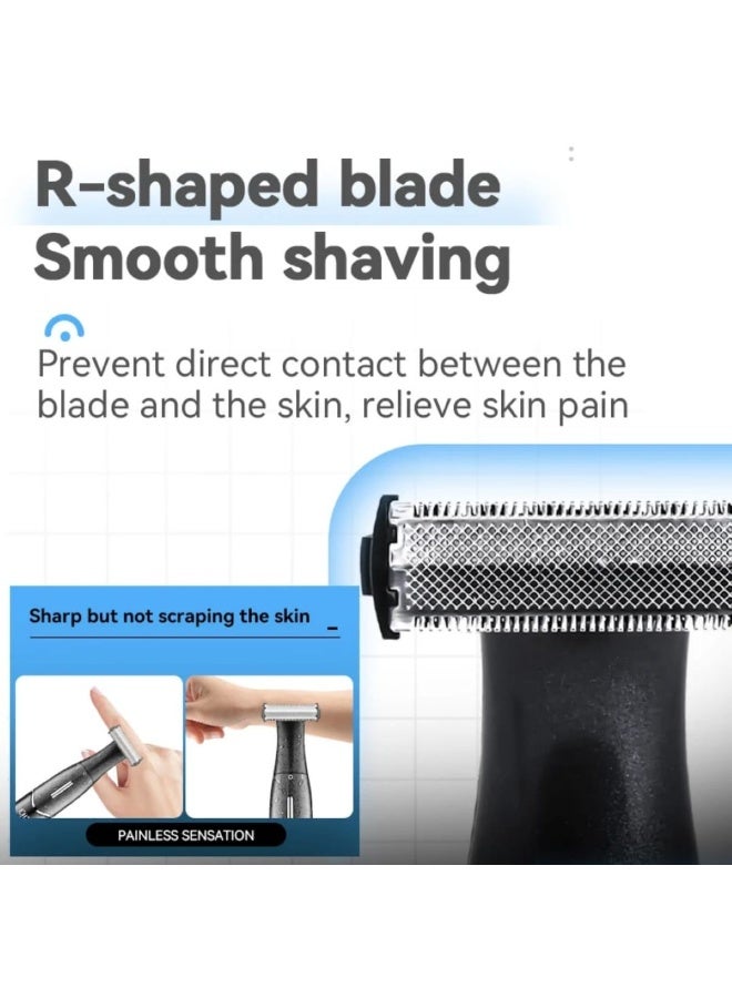 ماكينة حلاقة شعر الجسم من ماركة كلاسيكية راقية، مصنوعة من الفولاذ المقاوم للصدأ عالي الجودة. - Image 4