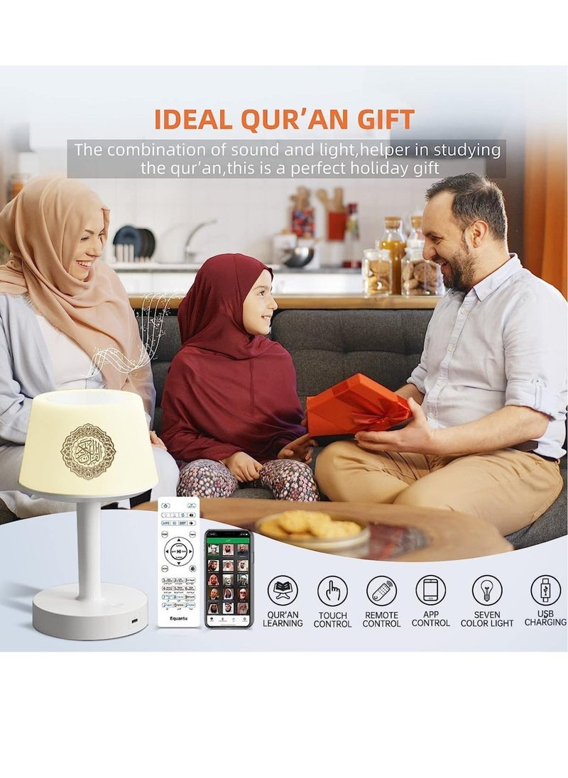 Table Lamp Quran Speaker,Muslim Bluetooth Speaker,Digital Speaker with Remote&Mobile App Night Light Desk Lamp for Kids - Image 4