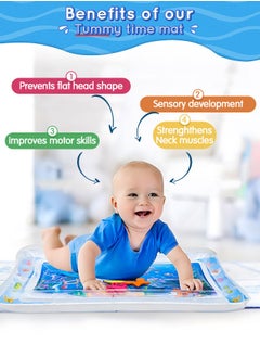 GROIC Inflatable Tummy Time Mat Play Mat Premium Baby Water Mat for Infants Toddlers is Neutral Funny Play Activity Center for Stimulation Growth Sensory Development as Baby Girl Boy Toys  - Image 5