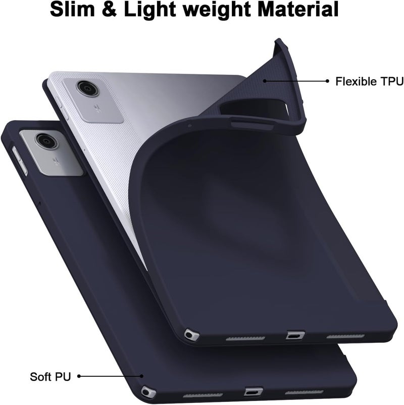 CERLINK Cover for Lenovo Tab M11 Cover Case, Flip Cover with Pencil Holder for Lenovo Tab M11 Tablet 11 inch Auto Sleep Wake Support (Darkblue) - Image 2