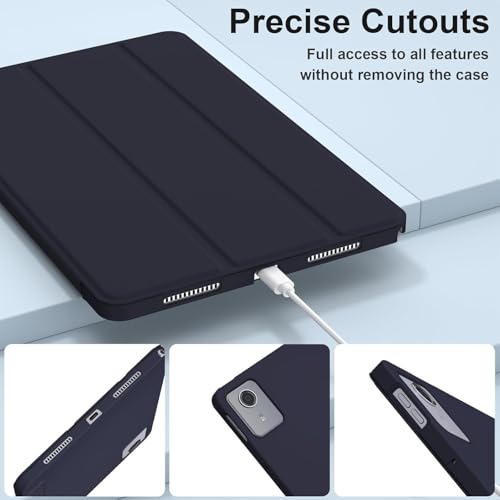 CERLINK Cover for Lenovo Tab M11 Cover Case, Flip Cover with Pencil Holder for Lenovo Tab M11 Tablet 11 inch Auto Sleep Wake Support (Darkblue) - Image 3