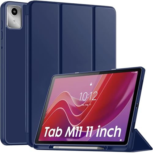 CERLINK Cover for Lenovo Tab M11 Cover Case, Flip Cover with Pencil Holder for Lenovo Tab M11 Tablet 11 inch Auto Sleep Wake Support (Darkblue) - Image 1