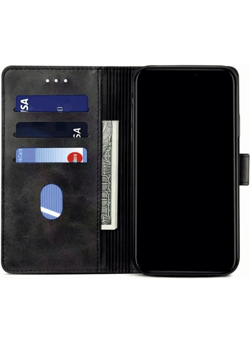 Eonaks - Apple iPhone 8 Wallet Case Black with Stand - Image 1
