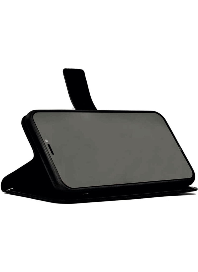 Eonaks - Apple iPhone 8 Wallet Case Black with Stand - Image 1