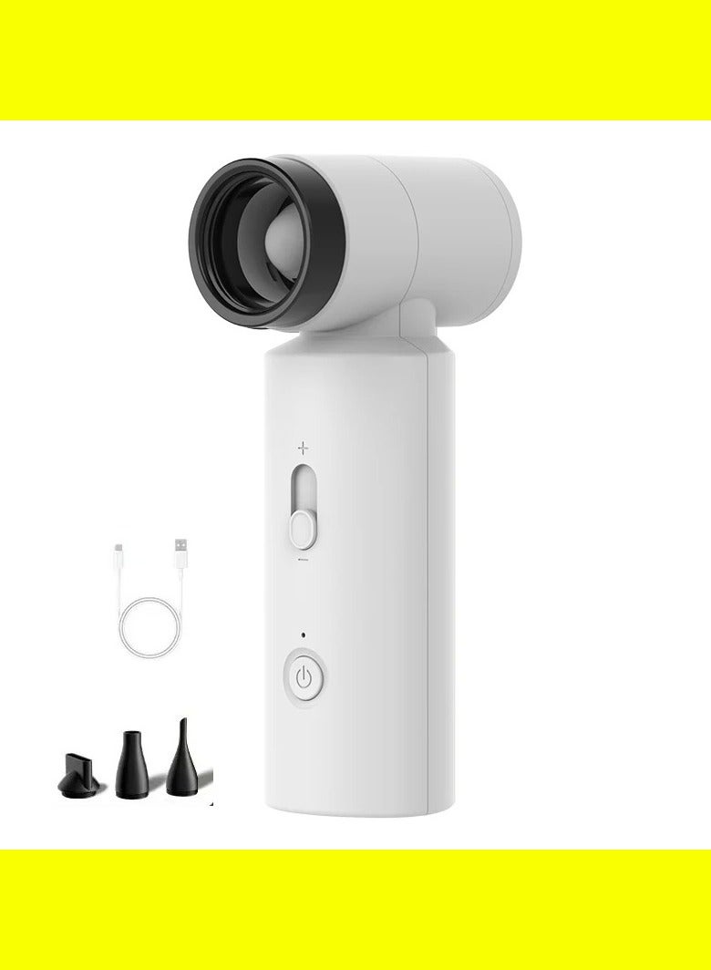 shopi.ae Portable Turbo Fan Handheld Ice Cooler with Adjustable Speed, Long Battery Life, High-Speed Airflow, Ice Cooling, Hair Dryer, Car Blower & Vacuum Functions - Image 1