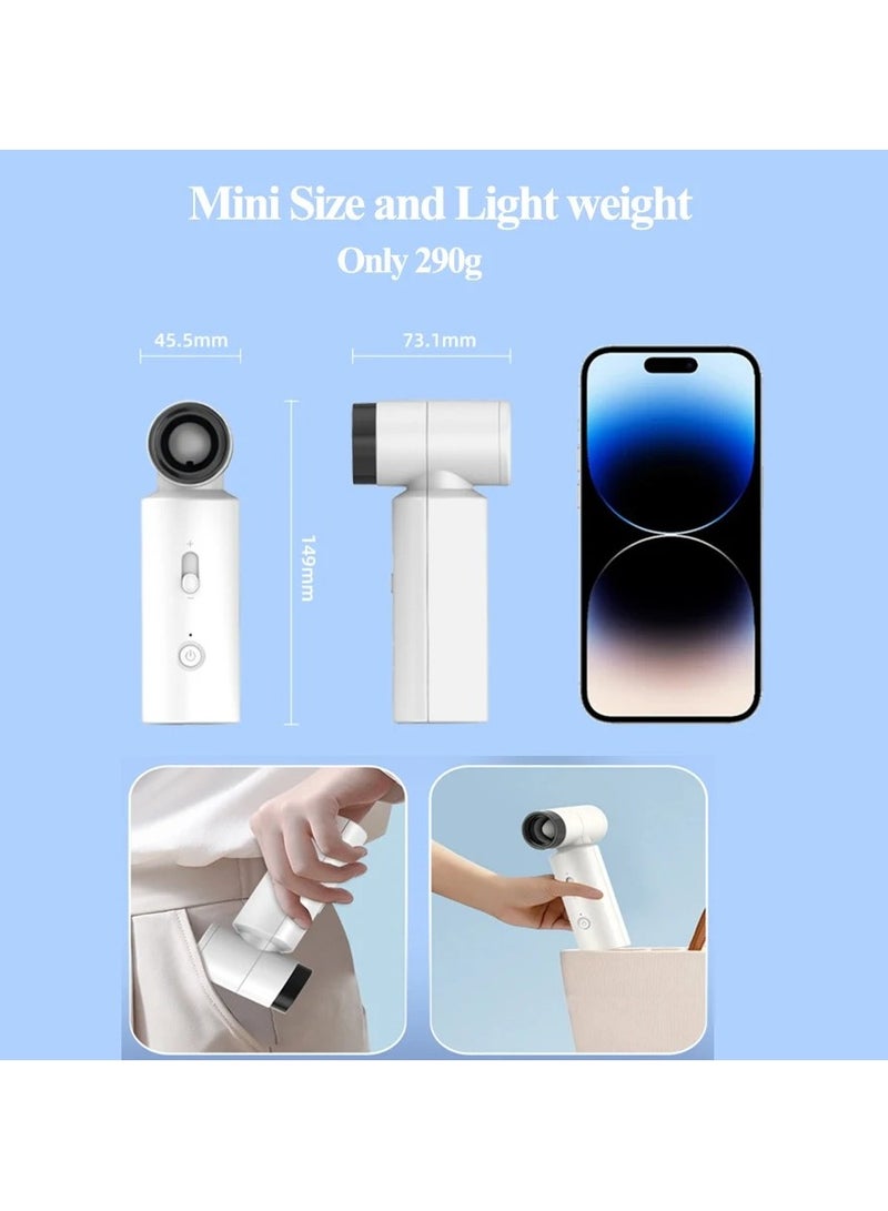 shopi.ae Portable Turbo Fan Handheld Ice Cooler with Adjustable Speed, Long Battery Life, High-Speed Airflow, Ice Cooling, Hair Dryer, Car Blower & Vacuum Functions - Image 2