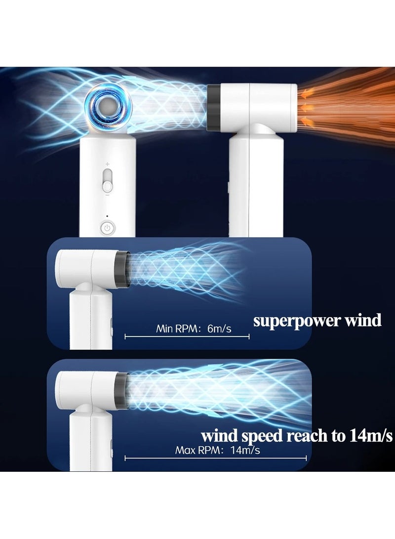 shopi.ae Portable Turbo Fan Handheld Ice Cooler with Adjustable Speed, Long Battery Life, High-Speed Airflow, Ice Cooling, Hair Dryer, Car Blower & Vacuum Functions - Image 5